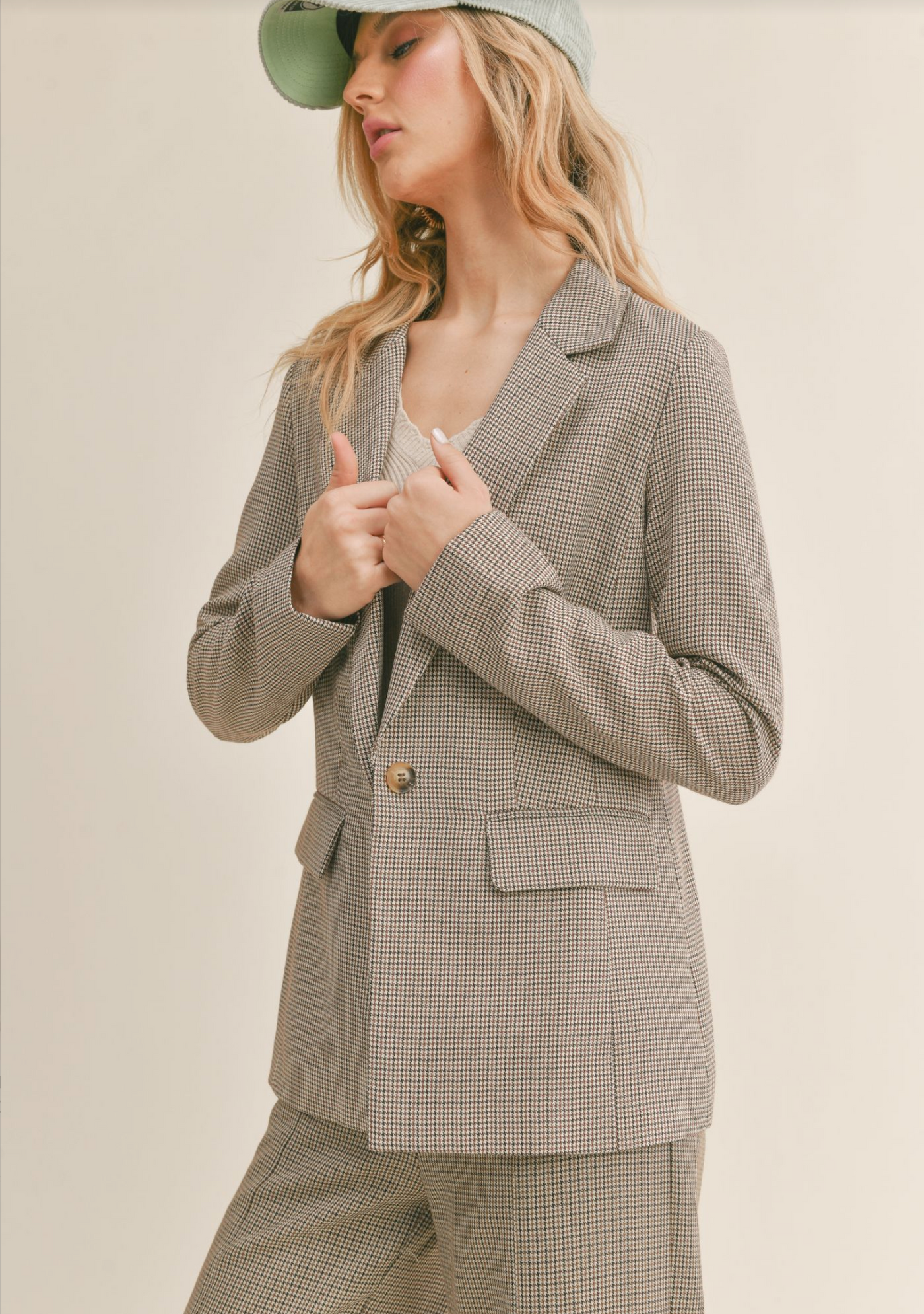Mirabel Houndstooth Blazer