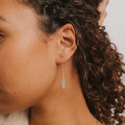 Amazonite Threader Earrings